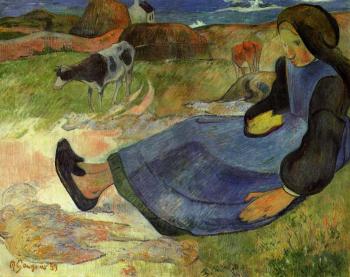 保羅 高更 Seated Breton Girl 保羅 高更 Seated Breton Girl